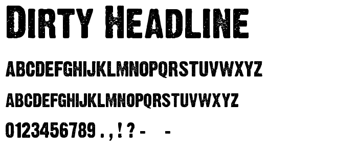 Dirty Headline font